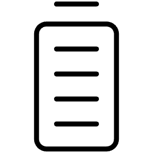 Battery Vertical Full Thin Icon from Phosphor Thin Set