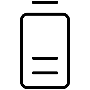 Battery Vertical Medium Thin Icon from Phosphor Thin Set