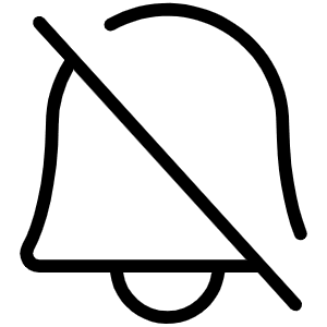 Bell Slash Thin Icon from Phosphor Thin Set