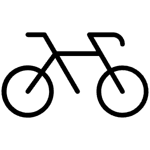 Bicycle Thin Icon from Phosphor Thin Set