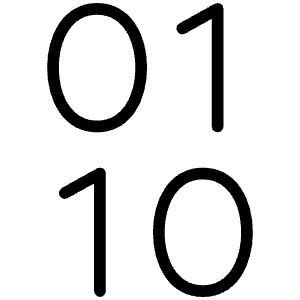 Binary Thin Icon from Phosphor Thin Set