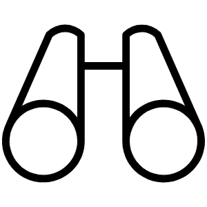 Binoculars Thin Icon from Phosphor Thin Set