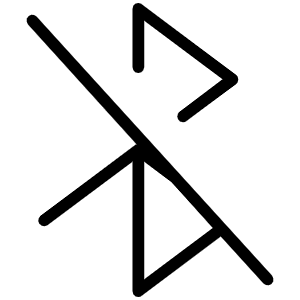 Bluetooth Slash Thin Icon from Phosphor Thin Set
