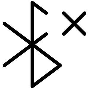 Bluetooth X Thin Icon from Phosphor Thin Set