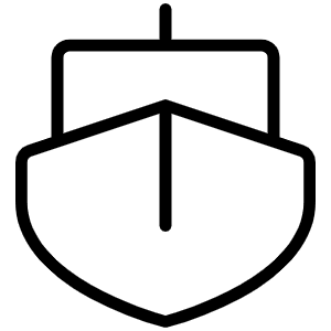 Boat Thin Icon from Phosphor Thin Set