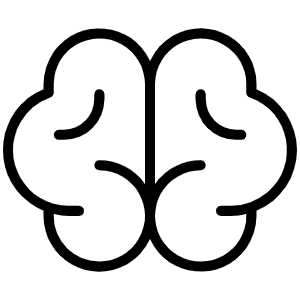 Brain Thin Icon from Phosphor Thin Set