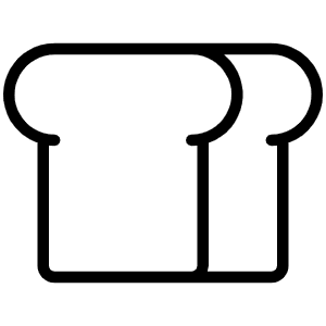 Bread Thin Icon from Phosphor Thin Set