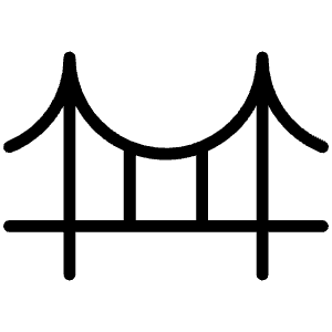 Bridge Thin Icon from Phosphor Thin Set