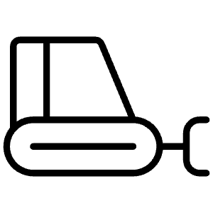 Bulldozer Thin Icon from Phosphor Thin Set