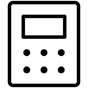 Calculator Thin Icon from Phosphor Thin Set
