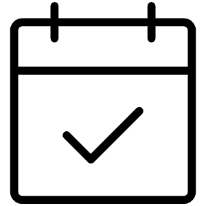 Calendar Check Thin Icon from Phosphor Thin Set