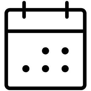 Calendar Dots Thin Icon from Phosphor Thin Set