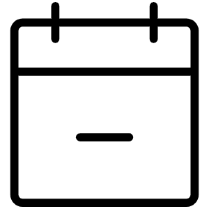Calendar Minus Thin Icon from Phosphor Thin Set