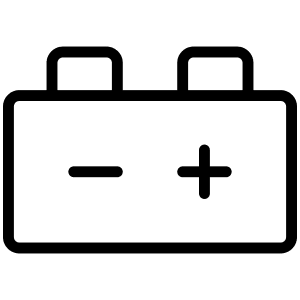 Car Battery Thin Icon from Phosphor Thin Set