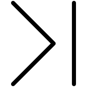 Caret Line Right Thin Icon from Phosphor Thin Set