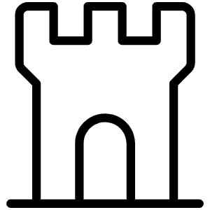 Castle Turret Thin Icon from Phosphor Thin Set