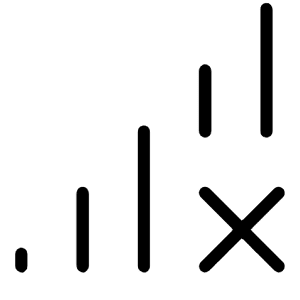 Cell Signal X Thin Icon from Phosphor Thin Set