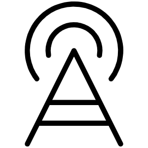 Cell Tower Thin Icon from Phosphor Thin Set