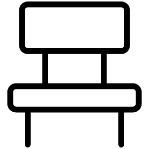 Chair Thin Icon from Phosphor Thin Set