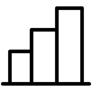 Chart Bar Thin Icon from Phosphor Thin Set