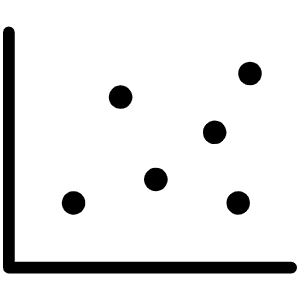 Chart Scatter Thin Icon from Phosphor Thin Set