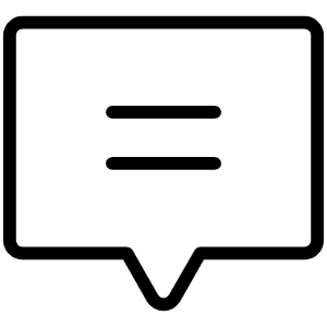Chat Centered Text Thin Icon from Phosphor Thin Set