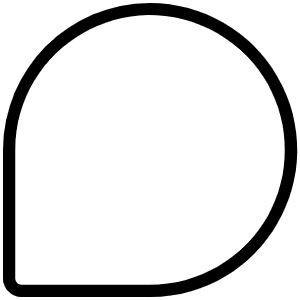 Chat Teardrop Thin Icon from Phosphor Thin Set