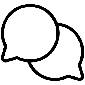 Chats Circle Thin Icon from Phosphor Thin Set