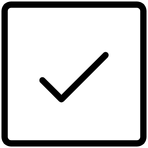 Check Square Thin Icon from Phosphor Thin Set