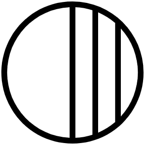 Circle Half Thin Icon from Phosphor Thin Set