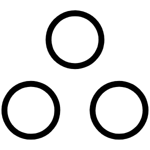 Circles Three Thin Icon from Phosphor Thin Set