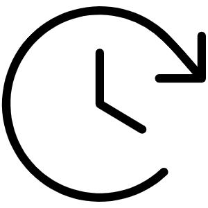 Clock Clockwise Thin Icon from Phosphor Thin Set