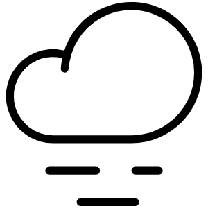 Cloud Fog Thin Icon from Phosphor Thin Set