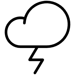 Cloud Lightning Thin Icon from Phosphor Thin Set