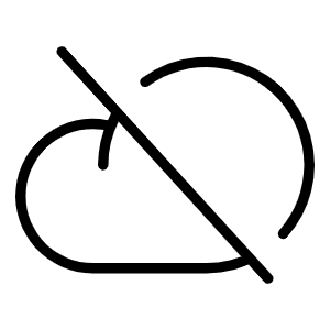 Cloud Slash Thin Icon from Phosphor Thin Set