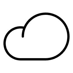 Cloud Thin Icon from Phosphor Thin Set