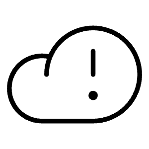 Cloud Warning Thin Icon from Phosphor Thin Set