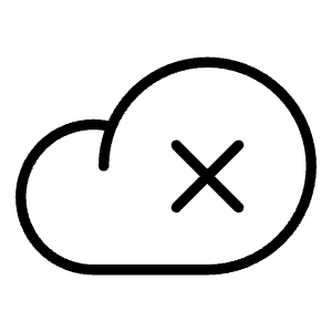 Cloud X Thin Icon from Phosphor Thin Set