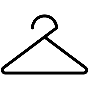 Coat Hanger Thin Icon from Phosphor Thin Set