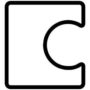 Coda Logo Thin Icon from Phosphor Thin Set