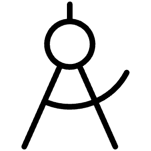 Compass Tool Thin Icon from Phosphor Thin Set