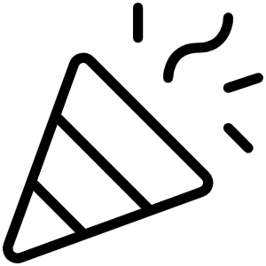 Confetti Thin Icon from Phosphor Thin Set