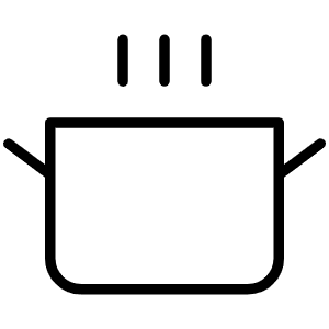 Cooking Pot Thin Icon from Phosphor Thin Set