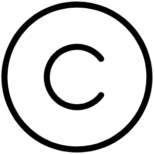 Copyright Thin Icon from Phosphor Thin Set