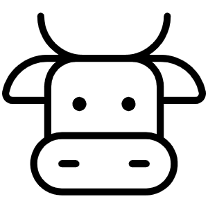 Cow Thin Icon from Phosphor Thin Set