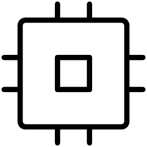 Cpu Thin Icon from Phosphor Thin Set