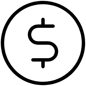 Currency Circle Dollar Thin Icon from Phosphor Thin Set