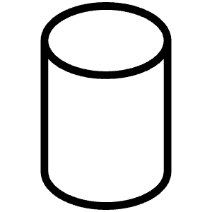 Cylinder Thin Icon from Phosphor Thin Set