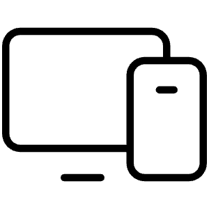 Devices Thin Icon from Phosphor Thin Set