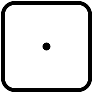 Dice One Thin Icon from Phosphor Thin Set